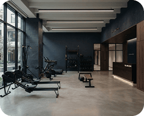 Fitnessbereich im Haus